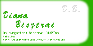 diana bisztrai business card